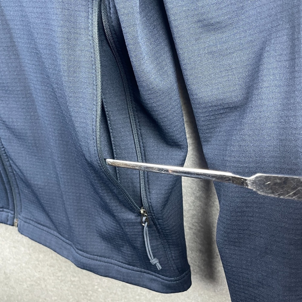 The North Face Jacket Mens Large Blue Mountain Peaks Full Zip Fleece Track - Picture 11 of 13